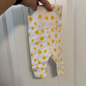 Yellow Polka Dot Kids Leggings